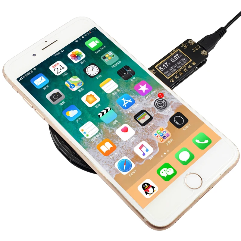 ATORCH зарядное устройство Qi Беспроводное для iPhone 8X 8 Plus Samsung Galaxy S8 S9 S7 usb быстрое с ЖК