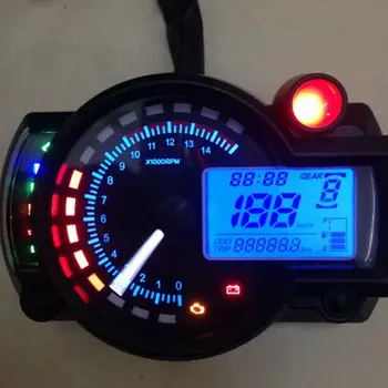 

Universal 7 color display Motorcycle Digital Speedometer Multifunction LCD digita Tachometer Odometer Gauge LED
