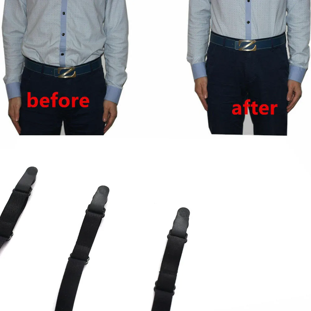 2 шт. рубашка для отдыха Подвязки для мужчин стремя Военная регулируемая эластичная рубашка ременной захват носок Нескользящие зажимы