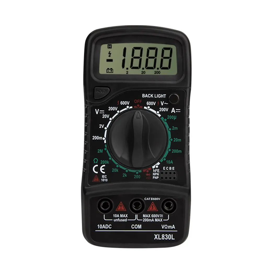 XL830 Mini Digital Multimeter 1999 Counts AC/DC Voltage Current Resistance Frequency Tester True RMS NCV Tester Meter