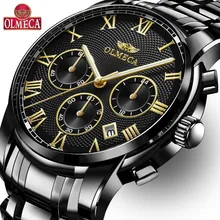 Men Watches Top Brand Luxury OLMECA Waterproof Quartz Wrist Watch Chronograph Relogio Masculino Waterproof Military Watches casima luxury men s bussiness quartz watches luminous chronograph calendar sport wrist watch waterproof 100m relogio masculino