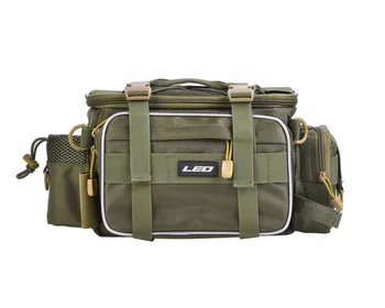 

2018 Fishing Bag Men Canvas Fishing Rods Reel Lure belt Fish Bag Waterproof Shoulder Handbag Bag for Fishing Hiking Camping