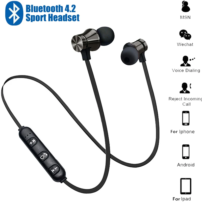 

XT-11 Wireless 4.2 Bluetooth Earphone Magnetic Waterproof Headphone With Mircrophone Stereo Earbuds Headset For Phone