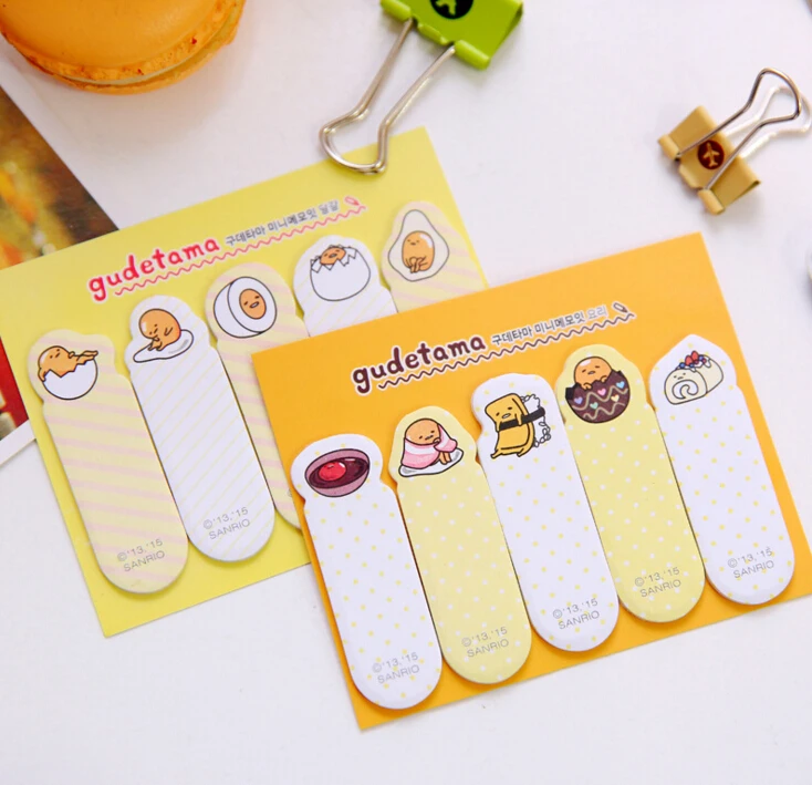 

Cute Cartoon Gudetama Lazy Egg Self-Adhesive Memo Pad Sticky Notes Bookmark School Office Supply