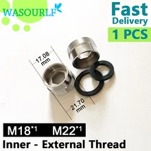 WASOURLF M22 наружная резьба передачи 18 мм внутренний разъем внешний адаптер Ванная комната Кухонный медный кран аксессуары