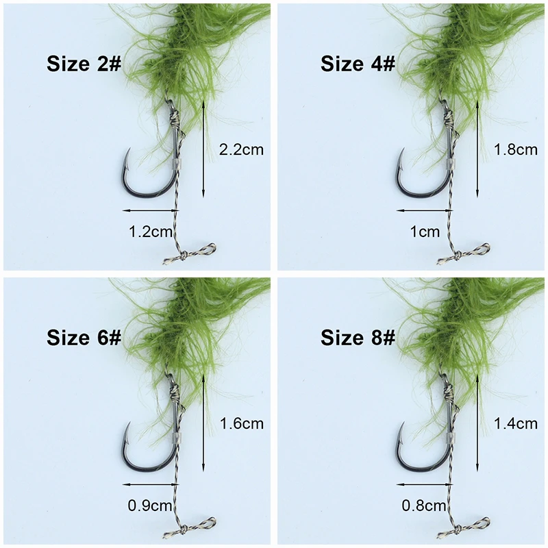 Для рыболовных приманок карпа 2 шт./компл. готовые для Бойла крюк травы для рыболовных приманок карпа связаны готовы карп рыболовные крючки Размеры 2#4#6#8