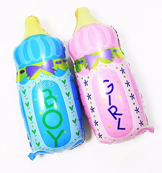 

1pc 81*44cm Large Size Baby Feeding Bottle Foil Balloon for Birthday Party Decorations Kids Boy Girl Birth Supplies Blue or Pink