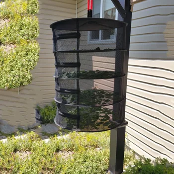 

4 Layers Hanging Herb Drying Net With Zippers Herb Dryer Mesh Tray Drying Rack Flowers Buds Mesh Drying Net With Zipper