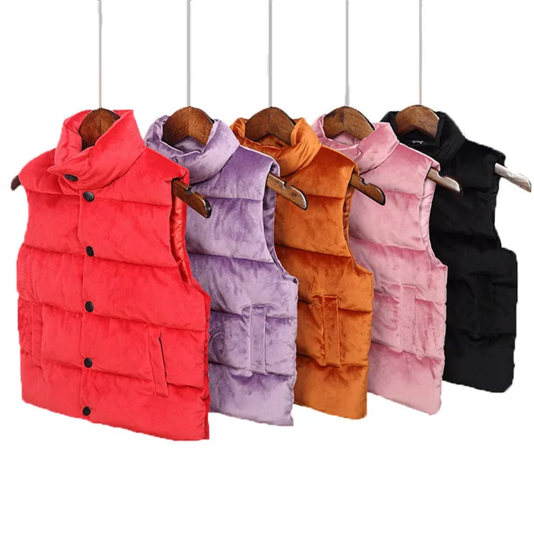 Kids Vest Warm Cotton Jacket For Boy Winter Thicken Solid Baby Girl Clothes Winter Jacket Child Girl Kid girl coat winter Casual101