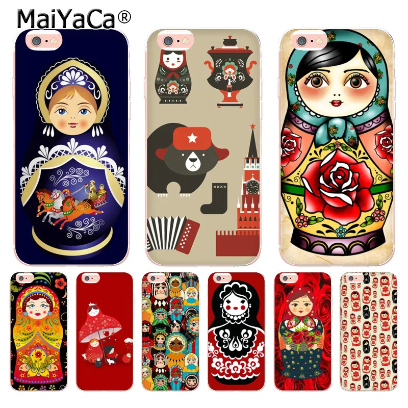 

MaiYaCa Russian matryoshka Dolls Coque Shell Phone Case for iphone 11 Pro 8 7 6 6S Plus X 5 5S SE XS XR XSMAX