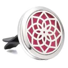 Духи ювелирные изделия цветок лотоса из нержавеющей стали вентиляционный освежитель автомобильный диффузор для эфирных масел ароматерапия ожерелье медальон YC012