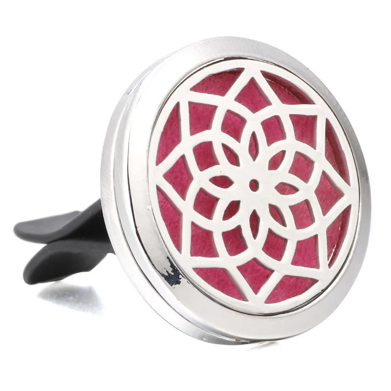 

Perfume Jewelry Lotus Flower Stainless steel Vent Freshener Car Essential Oil Diffuser Aromatherapy Necklace Locket YC012