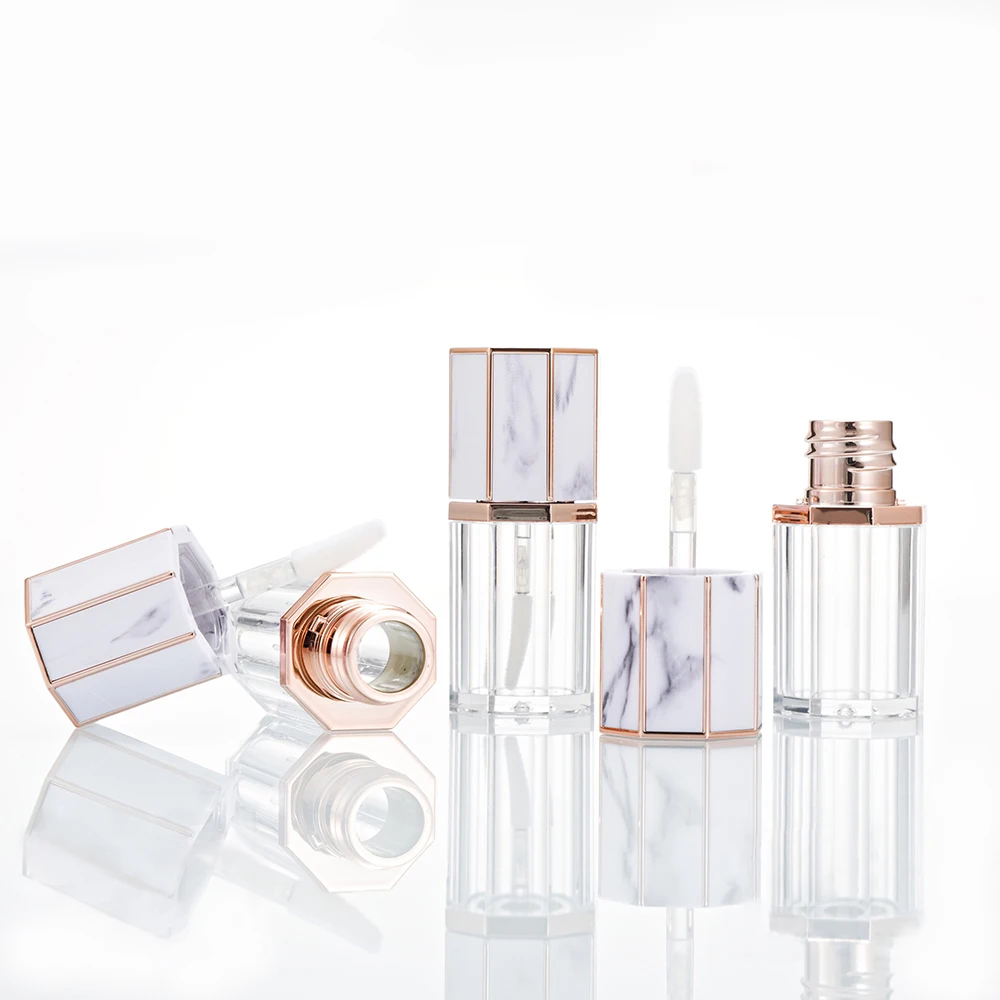 

5ml lipgloss cosmetic packaging, empty liquid lip gloss tube with brush