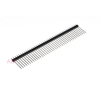 

5PCS 1X40 PIN Single Row MALE 2.54MM PITCH 21MM LONG PIN Header connector Strip 1X40pin 1*40 40P 40PIN black FOR PCB BOARD