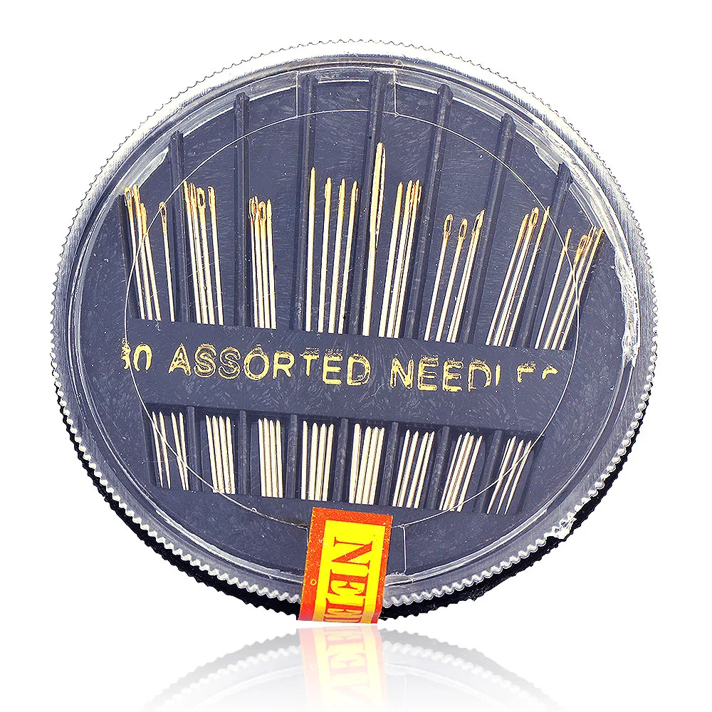 QIYIGE 30Pcs Mix Sizes Packing Sewing Machine Beading Needles Stainless