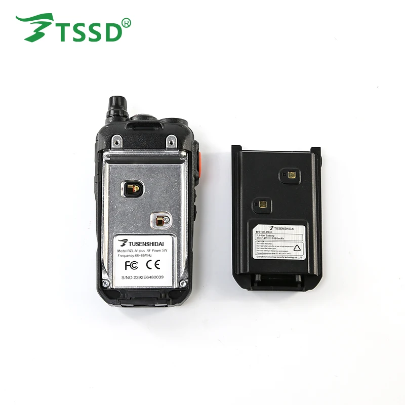 New Arrival Black 5W 66-88MHZ Portable Ham Radio Transceiver with 1800MAH Battery