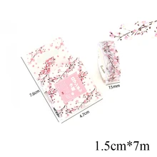 DIY Kawaii Adhesive Masking Tape Cute Japanese Flower Washi Tape For Home Decoration Scrapbooking Free Shipping 3477