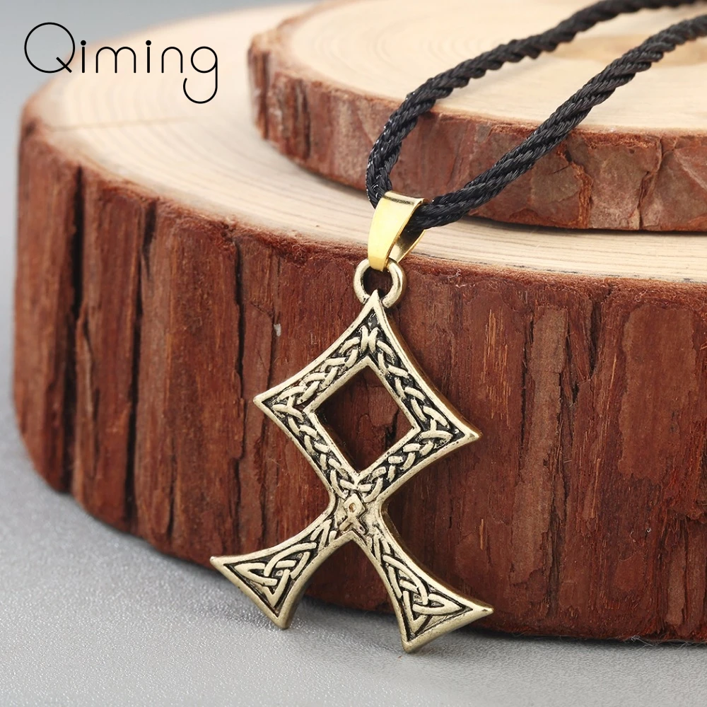 Odal руны Подвески ожерелье s Amulet скандинавский Викинг ювелирные изделия мужское