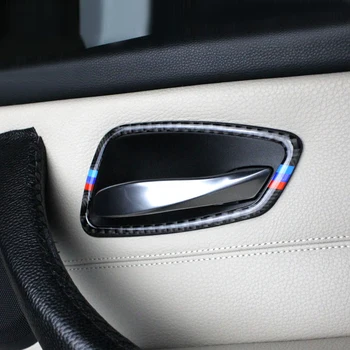 

4pcs Car Carbon Fiber Door Handle Door Bowl Cover Trim for BMW 3 Series E90 E92 E93 2005 2006 2007 2008 2009 2010 2011 2012