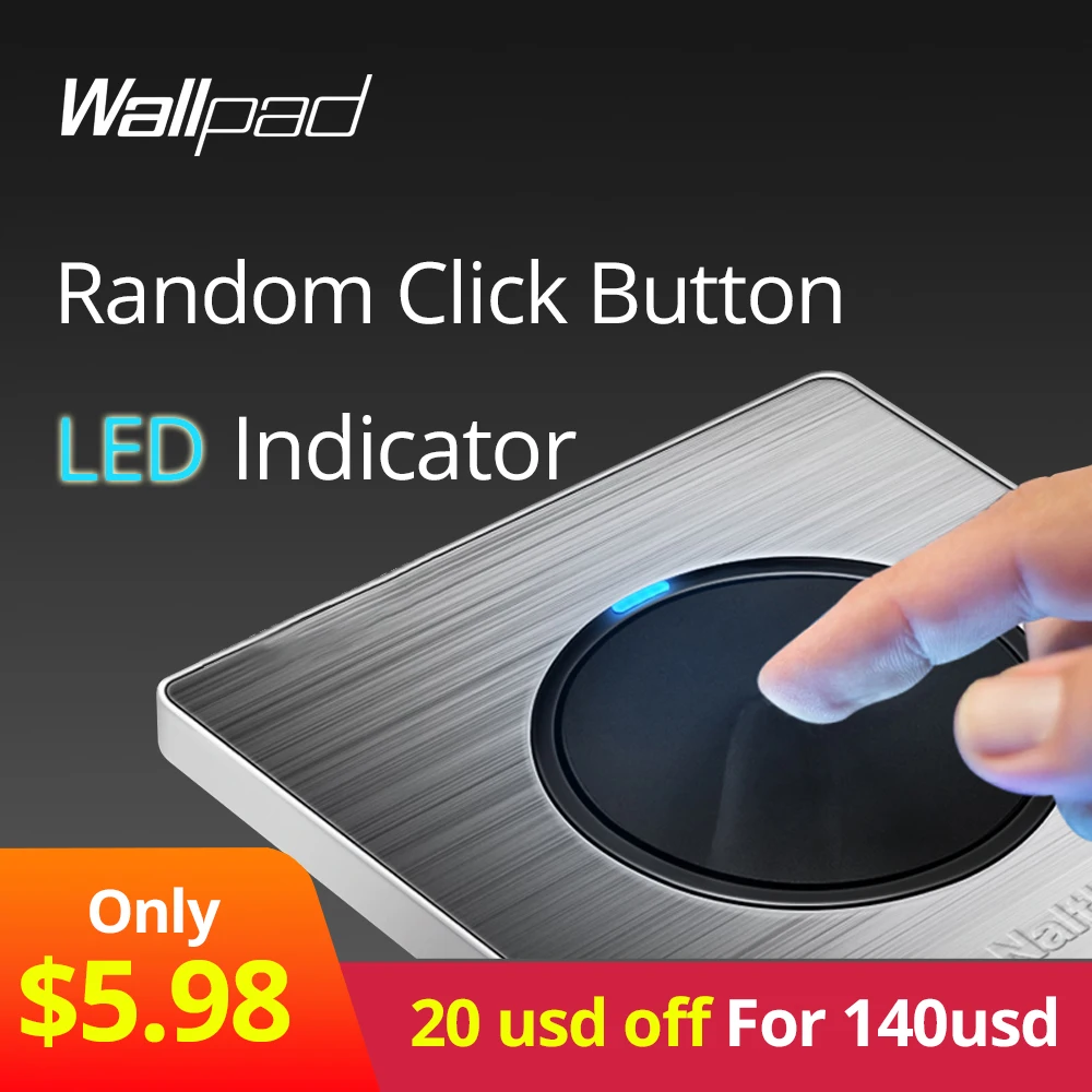Details About Wallpad Wall Light Switch And Socket Set Random Click Push Button With Led