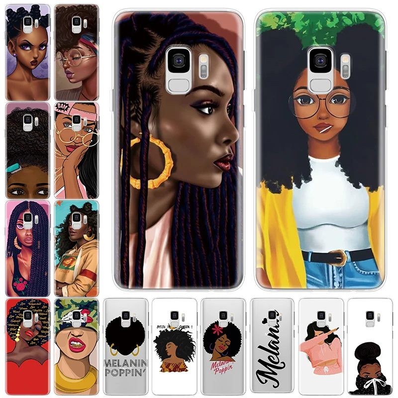 

Afro Girls Black Women Art Case For Samsung Galaxy S10 S8 S9 S10e S6 S7 Edge Plus Silicone Capa For Samsung S9 Plus Case Coque