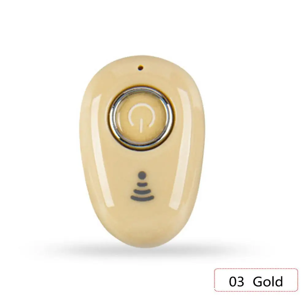 ECos Микро Мини Беспроводная гарнитура Bluetooth наушники для телефона маленькие стерео наушники скрытые невидимые наушники#291061 - Цвет: Золотой