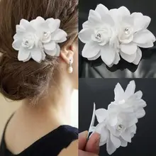 2017 New Arrival Beauty Women’s Bridal Wedding Orchid Flower Hair Clip Hairpins Barrette Bridal Wedding Party Women Accessories