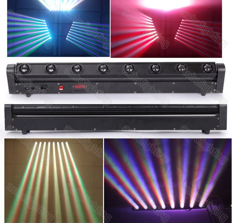 

High quality 10W*8PCS 4IN1 RGBW Cree LED Moving Head Beam Bar Light LED Eight Beam Light DMX stage Lighting For Stage Disco Bar