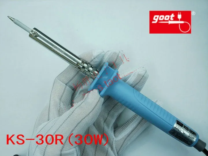 Япония GOOT Ремонт Инструменты KS-30R быстрого термальность Прочный Электрический паяльник вход мощность 220 в 30 Вт