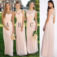 peach maxi dress bridesmaid