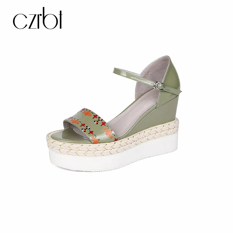 

CZRBT Fashion Women Sandals Summer Wedges Women's Sandals Platform Buckle Strap Open Toe High-Heeled Seeet Women Shoes Female