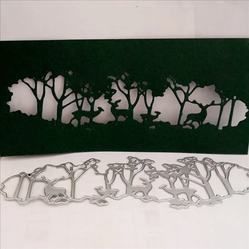 

Metal Cutting Dies New Arrival DIY Scrapbooking Tree Christmas Elk Deer Craft Dies Paper Cards Making Background Frame Embossing