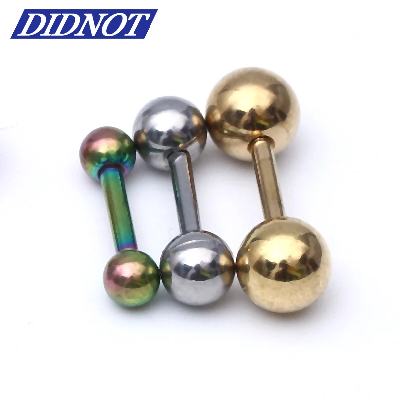 2pcs Ear Nail Clasp Ear Bone Tragus Barbell Double Ball Piercing helix