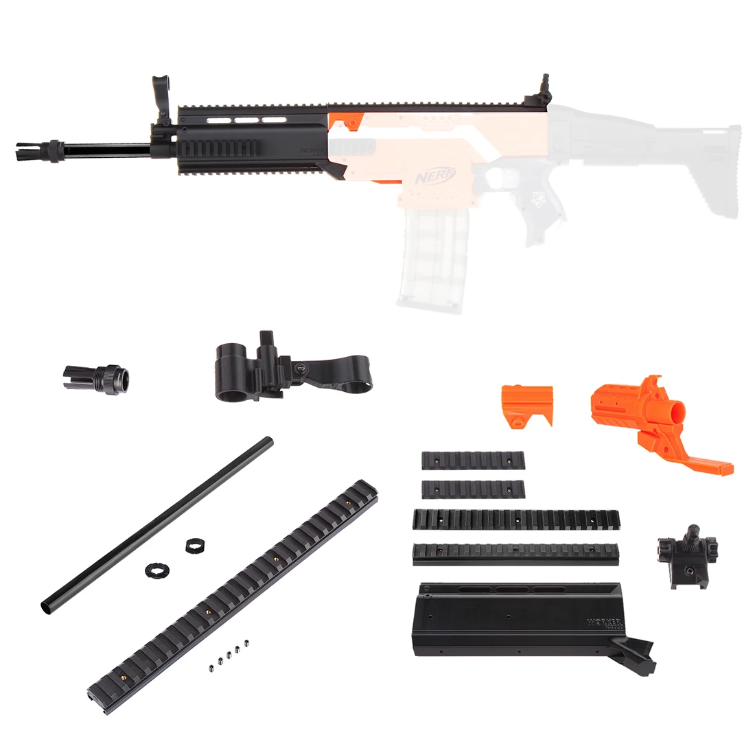 

Worker f10555 No.152 STF Barrel Kit for Nerf Stryfe - Black Type B