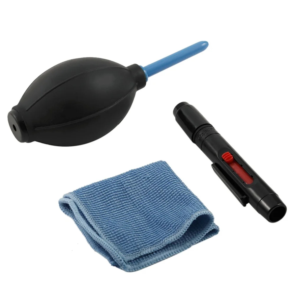 Cleaning Cloth Brush and Air Blower In 1 Set Digital Camera Cleaning kit Dust Photography Professional Cleaner Air Blower