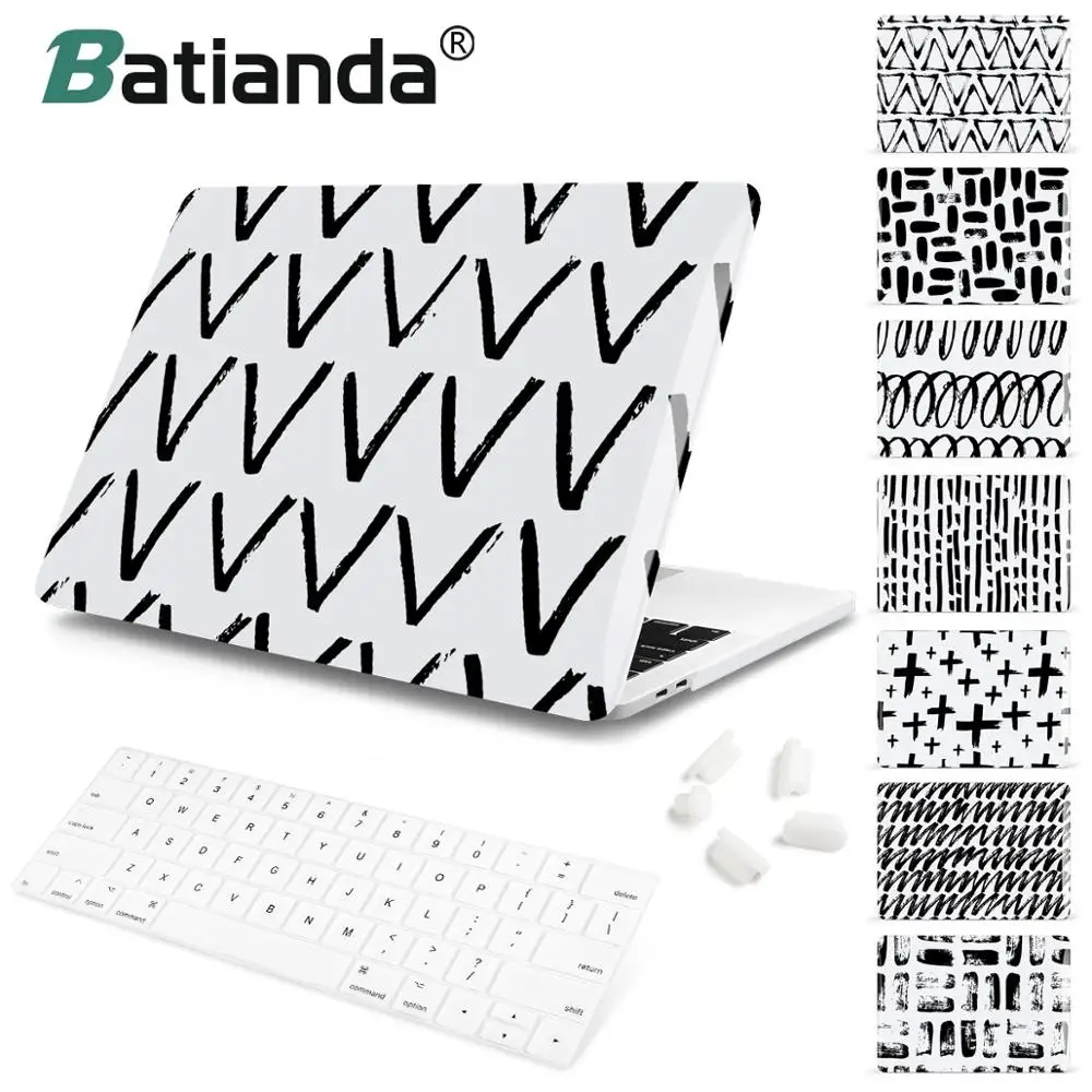 

For MacBook Air Pro Retina 12 13 A1502 15 inch A1286 Wave Printing Hard Case Cover for 2018 Macbook Pro Air 13 15 A1932 A1989