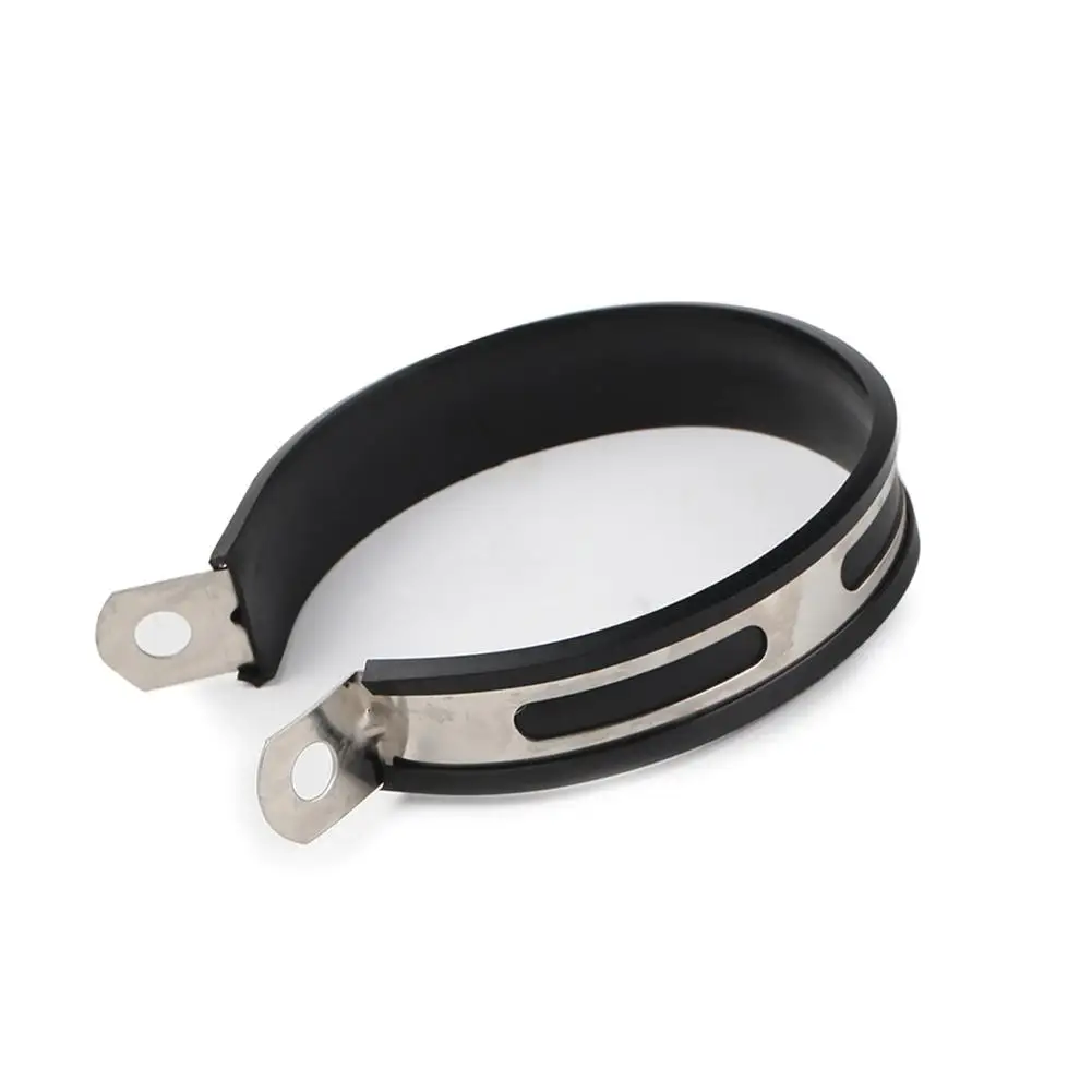 

Motorcycle Exhaust Bracket Waterproof Adjustable 11CM Fixed Ring Carbon Fiber Holder For Muffler Escape Motorcycle Exhaust Pipe