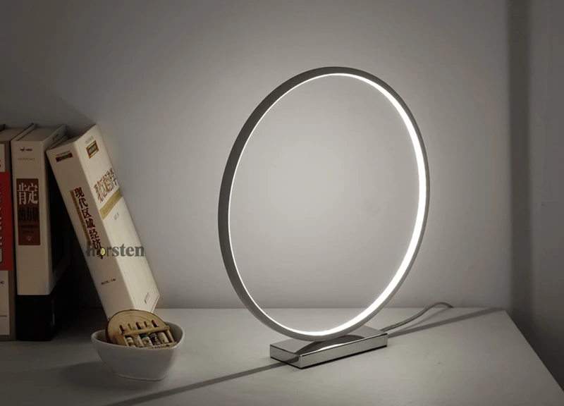 Horsten Nordic Creative Art Decortaion Dimmable LED Table Lamp Minimalism Modern Round Desk Table Light Bedside Lamp Gift (18)