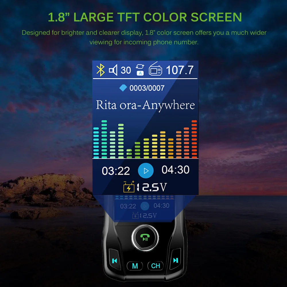 Автомобильный MP3 с FM передатчиком для автомобиля Bluetooth V3.0 EDR автомобильный