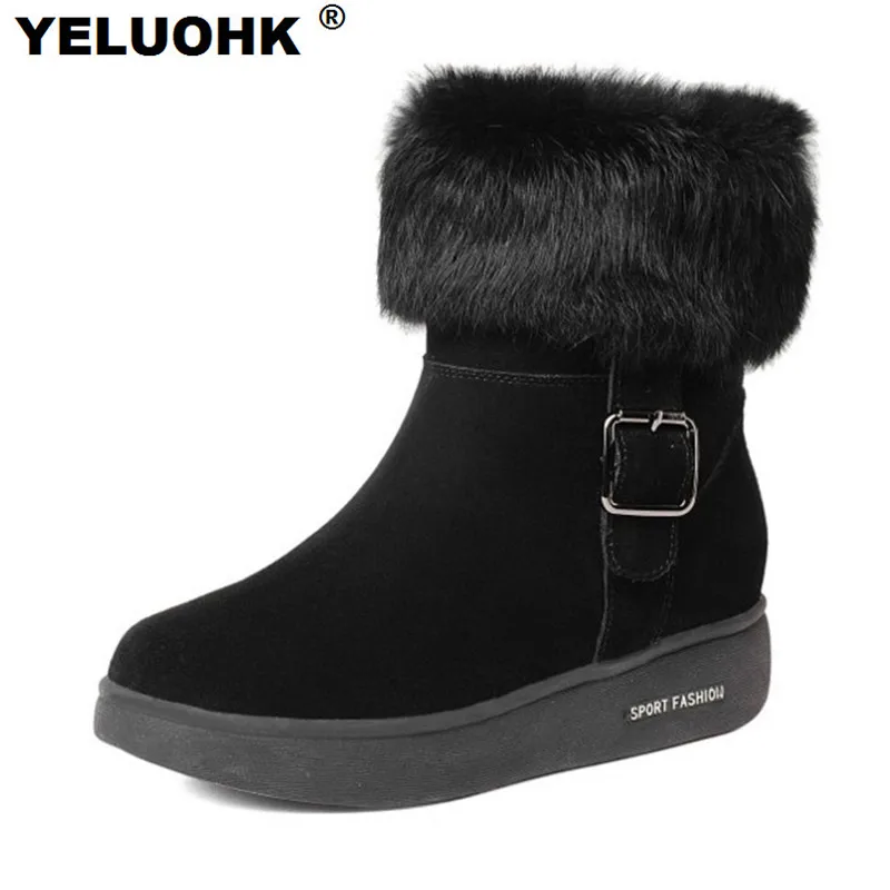 

Brand New Winter Boots For Women Casual Genuine Leather Shoes Women Snow Boots Platform Shoes Ankle Boots For Women Plush