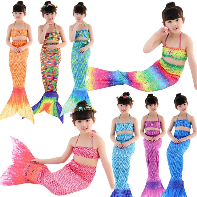 Special Price Children's 3Pcs Set Mermaid Clothing Cosplay Girls Rainbow Mermaid Tail Swimwear Suit Kids Girls Cosplay Costume Bikini Swimming Special Price Children's 3Pcs Set Mermaid Clothing Cosplay Girls Rainbow Mermaid Tail Swimwear Suit Kids Girls Cosplay Costume Bikini Swimming