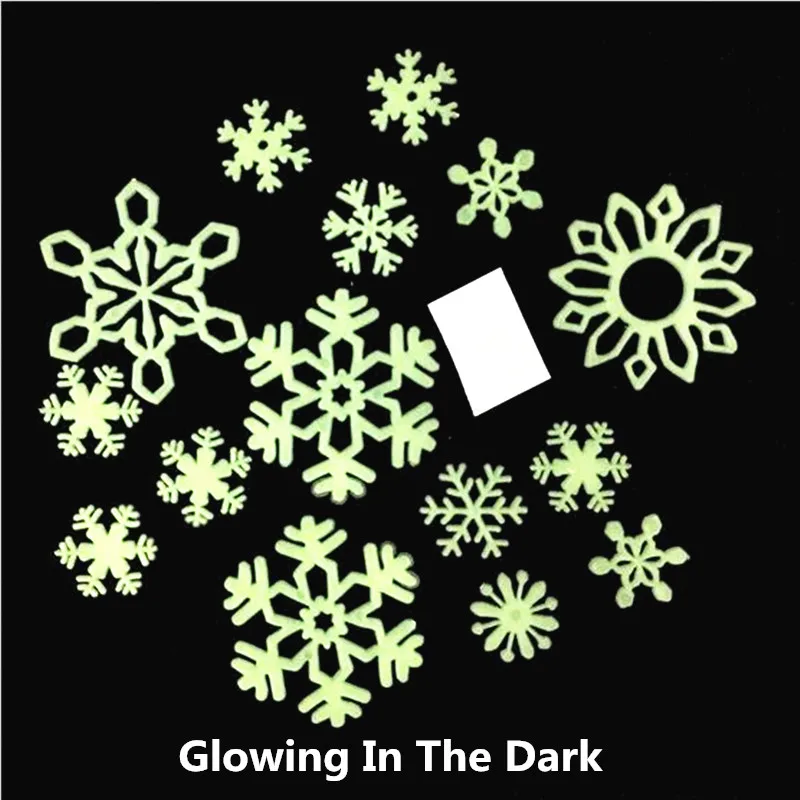 3d Glow In The Dark Snowflake Luminous Fluorescent Plastic Wall