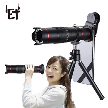 Universal Mobile Phone Telephoto Lens Optical 12X 15X 22X Zoom Monocular Tripod Magnifier Lenses Combo Set with Carrying Case