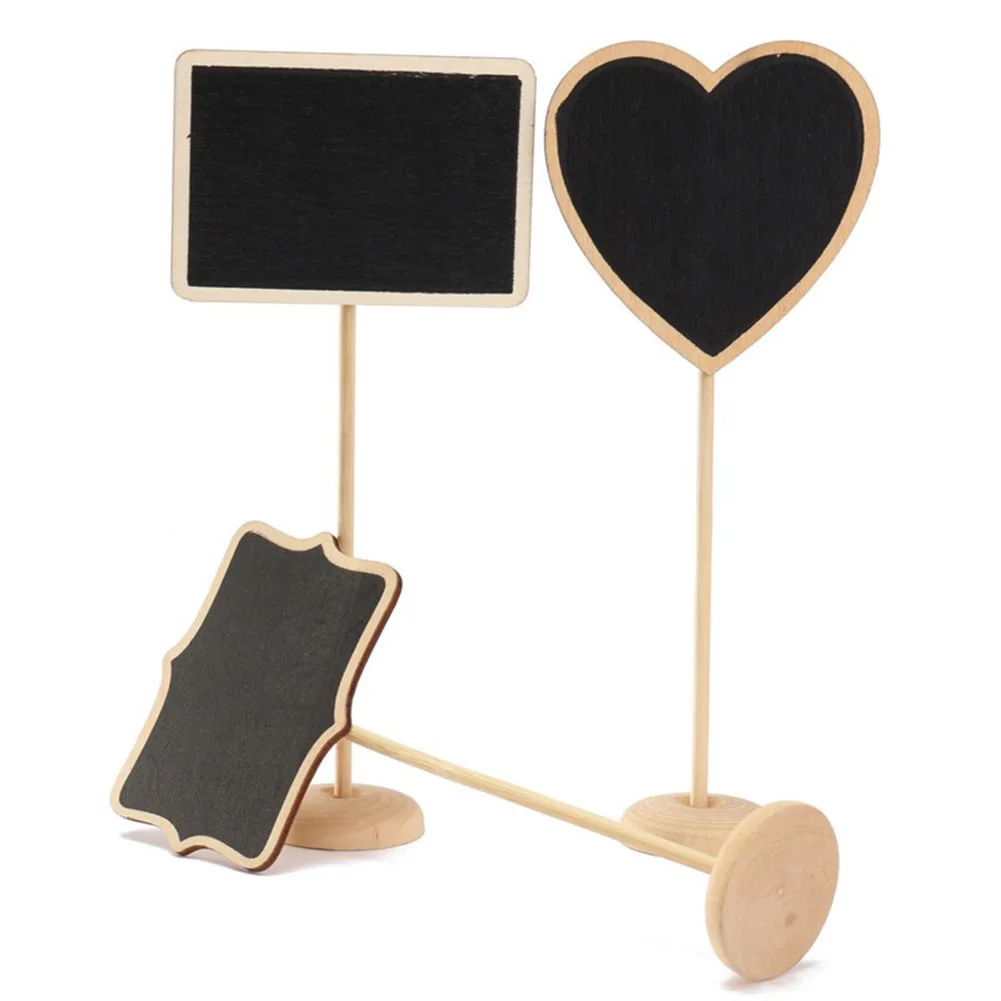 

12Pcs Mini Wooden Chalk Blackboard Signs Chalkboard Writing Notice Message Board Party Wedding Decor 2018ing