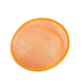 

New 5pcs/lot 20CM Orange sinamay 18COLORS fascinator base hat for women party church wedding hat base craft lady hair headwear