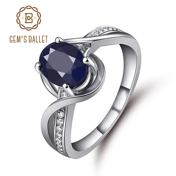 

Gem's Ballet 1.66Ct Oval Natural Sapphire Gemstone Engagement Rings 925 Sterling Silver Fine Jewelry For Women Drop Shipping