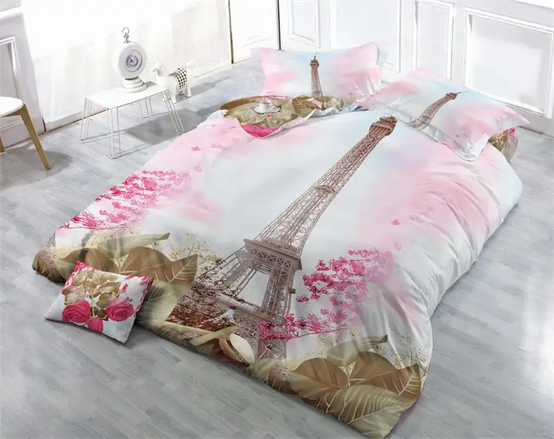 أفضل. WENSD جودة الفراش لغرفة النوم طقم ملاءة سرير الزفاف decorativ 3d الأحمر روز سرير ملكي ملاءات و سادات لينة