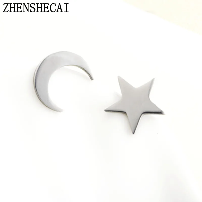 

Stainless Steel Women's earrings Charm Gold&Silver Star Moon Stainless Steel Earrings for women Fashion jewelry Wholesale e0206