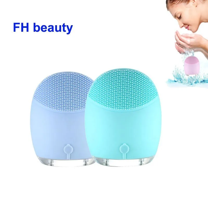 

Electric Face Cleansing Vibrate Pore Clean Wash Silicone Cleanser Brush Massager Facial Skin Care Spa Massage USB Vibration