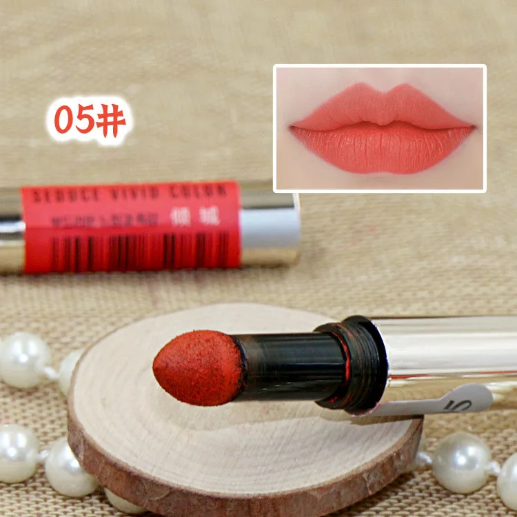 Novo bite макияж блеск для губ помада на воздушной подушке Карандаш Водонепроницаемый длительный сексуальный красный телесная, бархатная, матовая ручка для губ BN002 - Цвет: 05